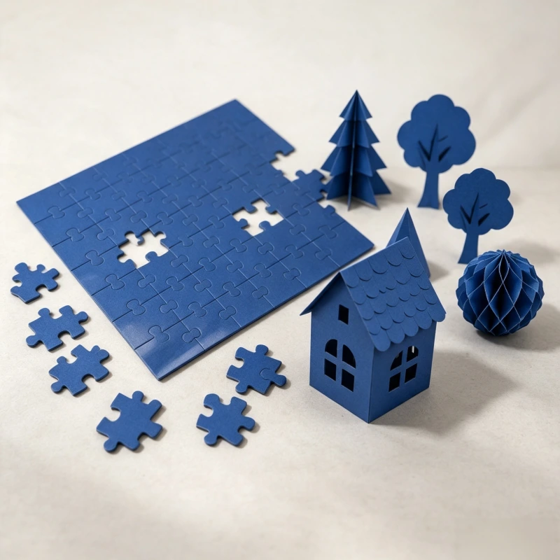Puzzle and playing card board