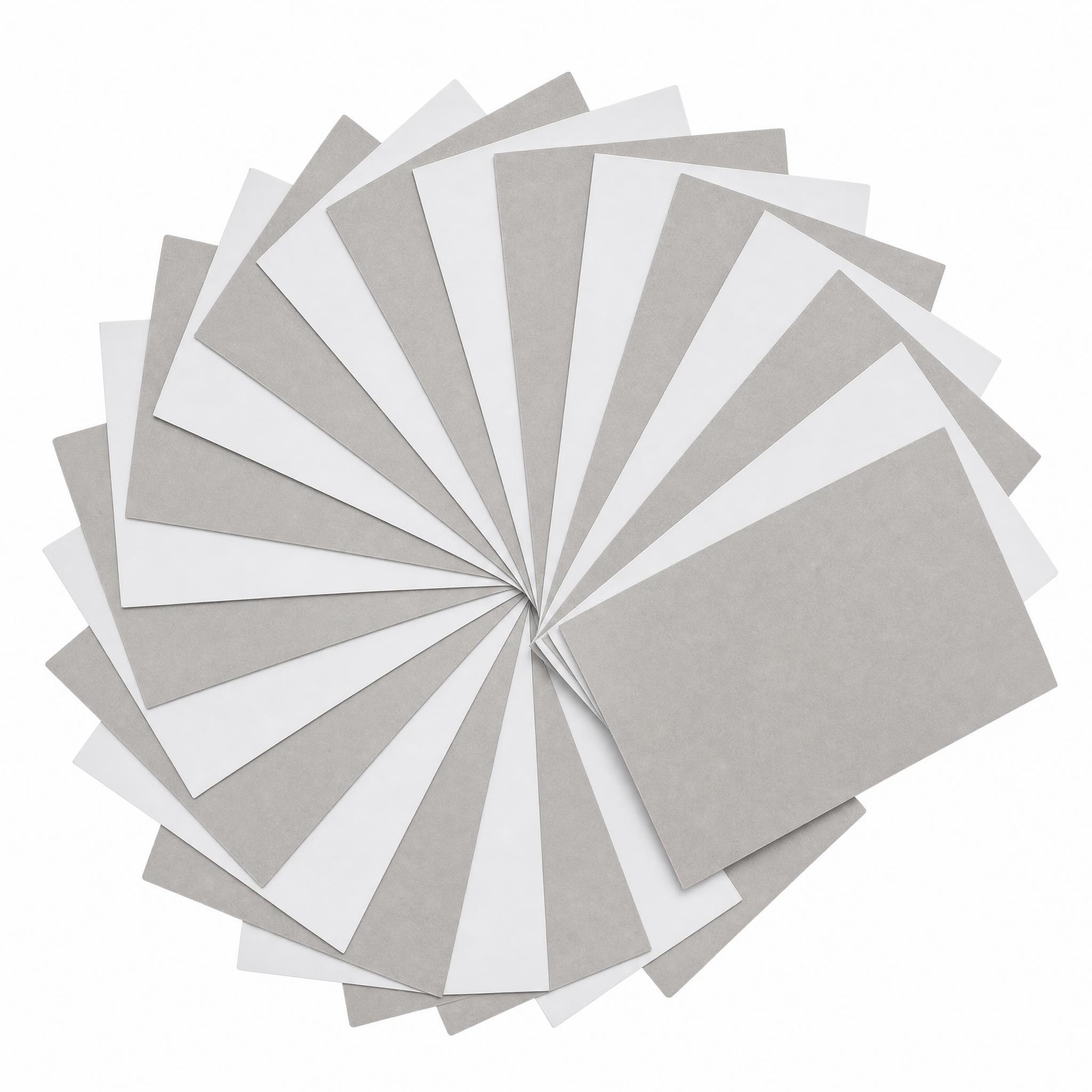 Grey-back duplex board with white printable front